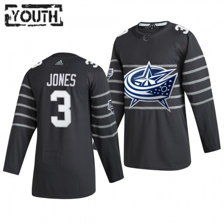 Camisola Columbus Blue Jackets Seth Jones 3 Cinza Adidas 2020 NHL All-Star Authentic - Criança